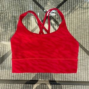 Lululemon red sports bra lightly worn